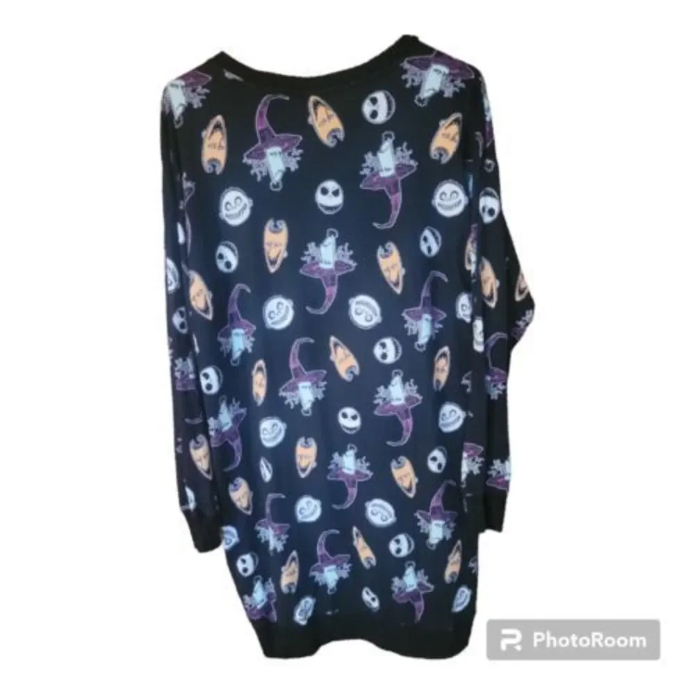 nightmare before christmas‎ womens pajamas Dress With Long Sleeves Size  Medium - Picture 2 of 2